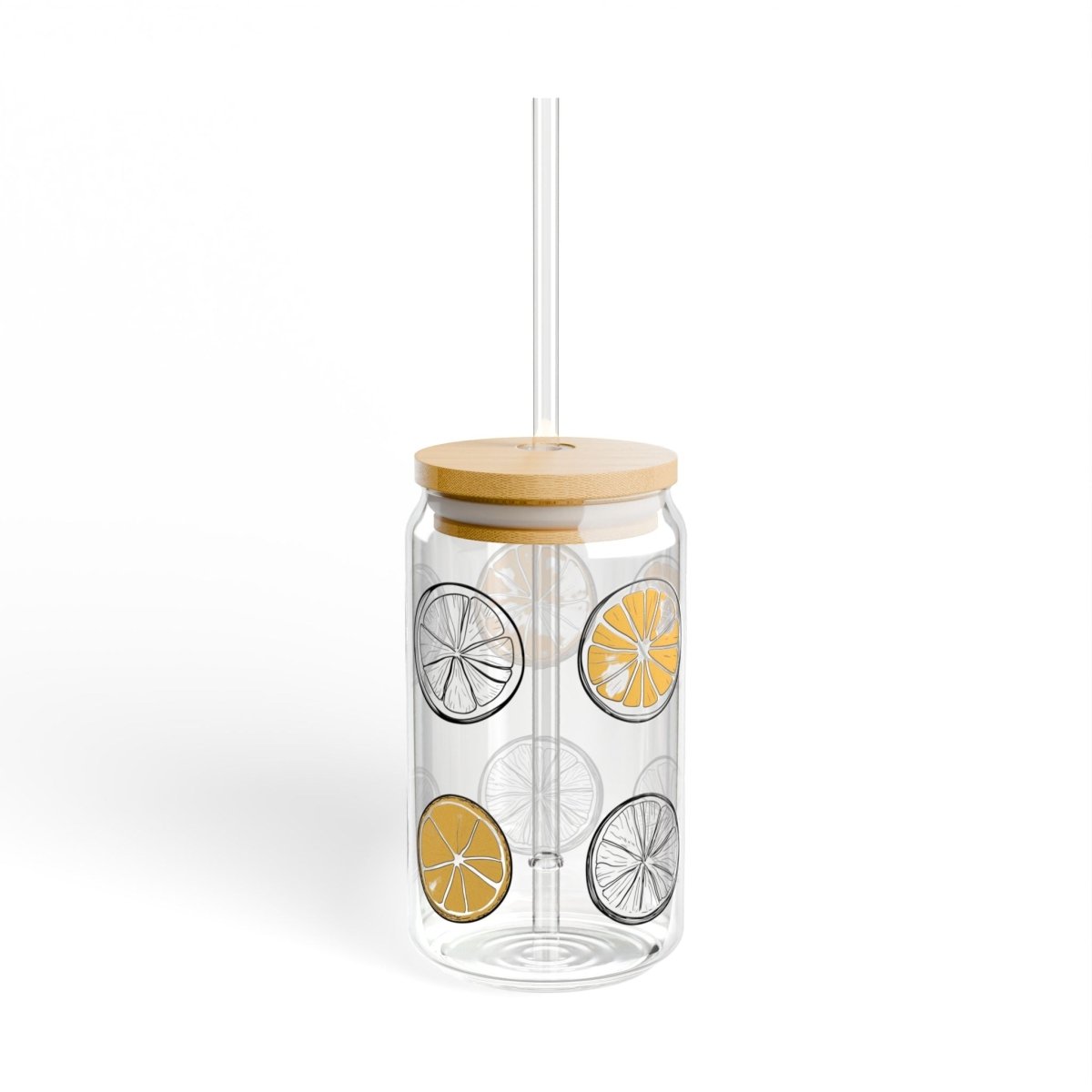 Minimal Citrus 5 Sipper Glass 16oz - BigSippin