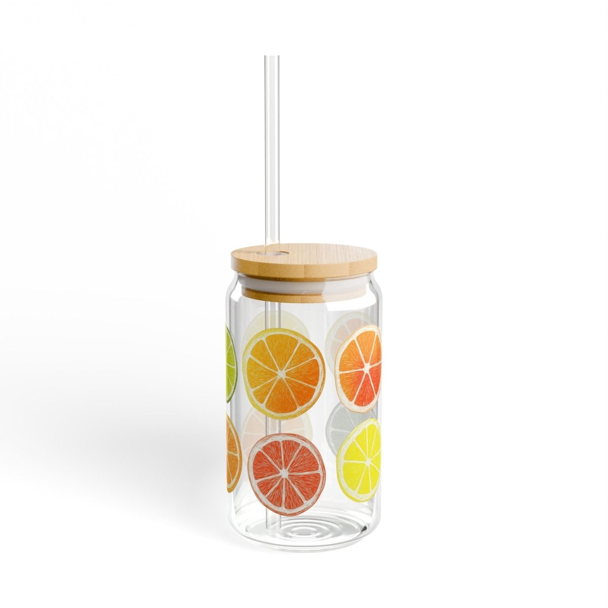 Minimal Citrus 8 Sipper Glass 16oz - BigSippin