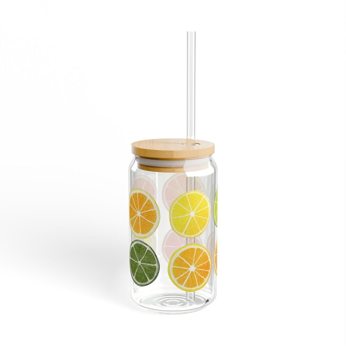 Minimal Citrus 8 Sipper Glass 16oz - BigSippin