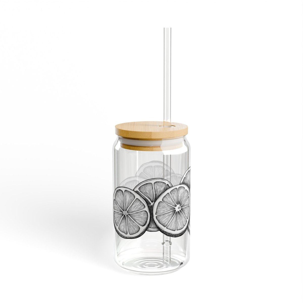 Minimal Citrus 9 Sipper Glass 16oz - BigSippin