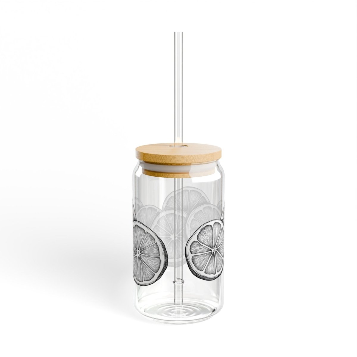 Minimal Citrus 9 Sipper Glass 16oz - BigSippin