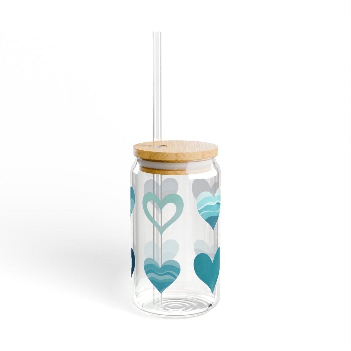 Ocean Hearts 01 Sipper Glass 16oz - BigSippin