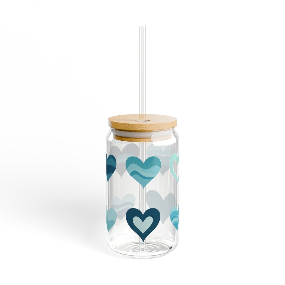 Ocean Hearts 01 Sipper Glass 16oz - BigSippin