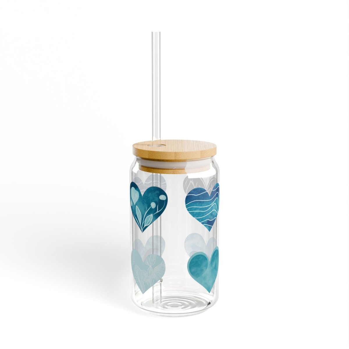 Ocean Hearts 02 Sipper Glass 16oz - BigSippin