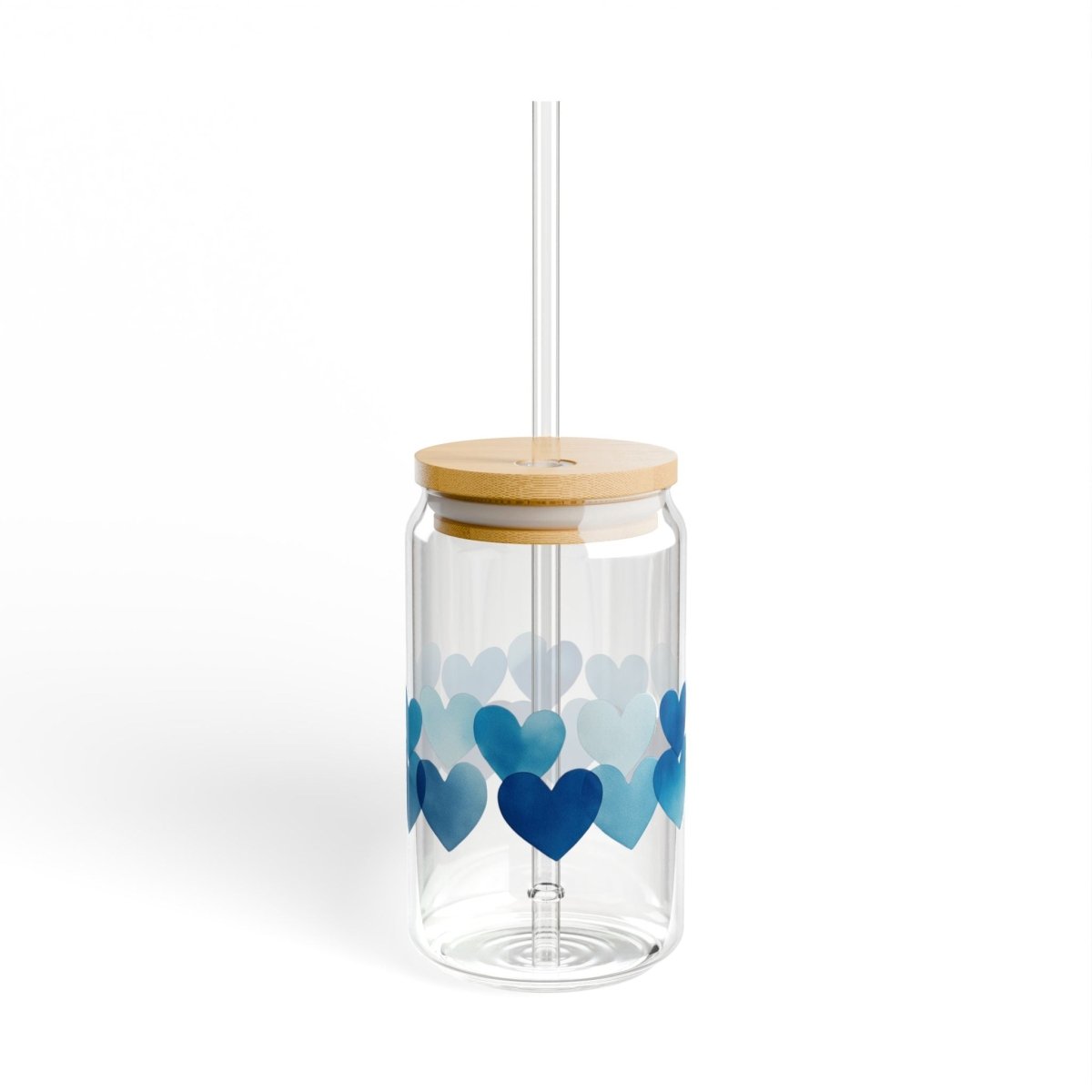 Ocean Hearts 4 Sipper Glass 16oz - BigSippin