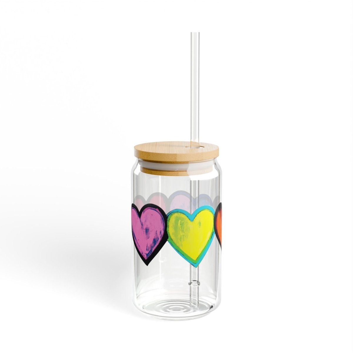 Pop Hearts 12 Sipper Glass 16oz - BigSippin