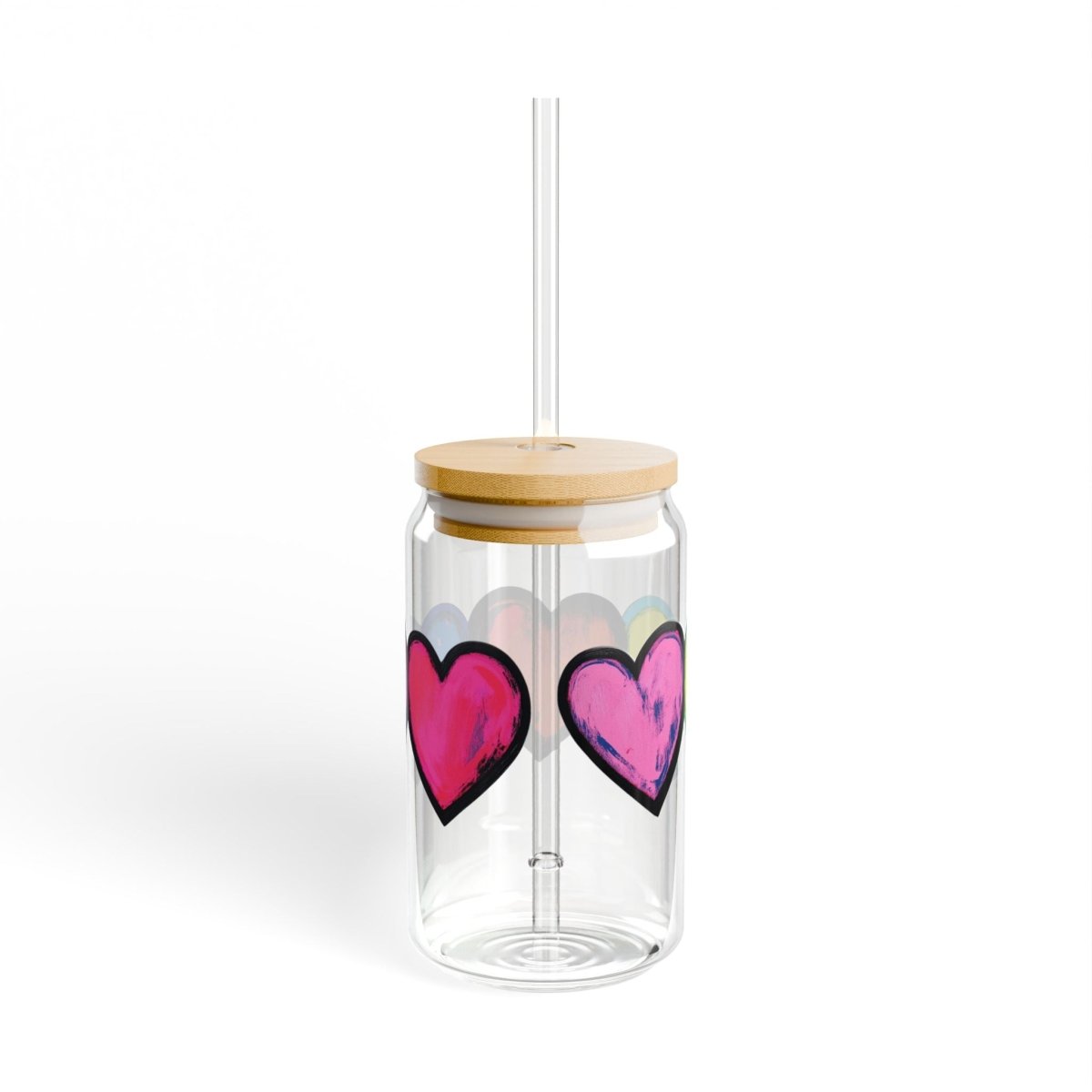 Pop Hearts 12 Sipper Glass 16oz - BigSippin