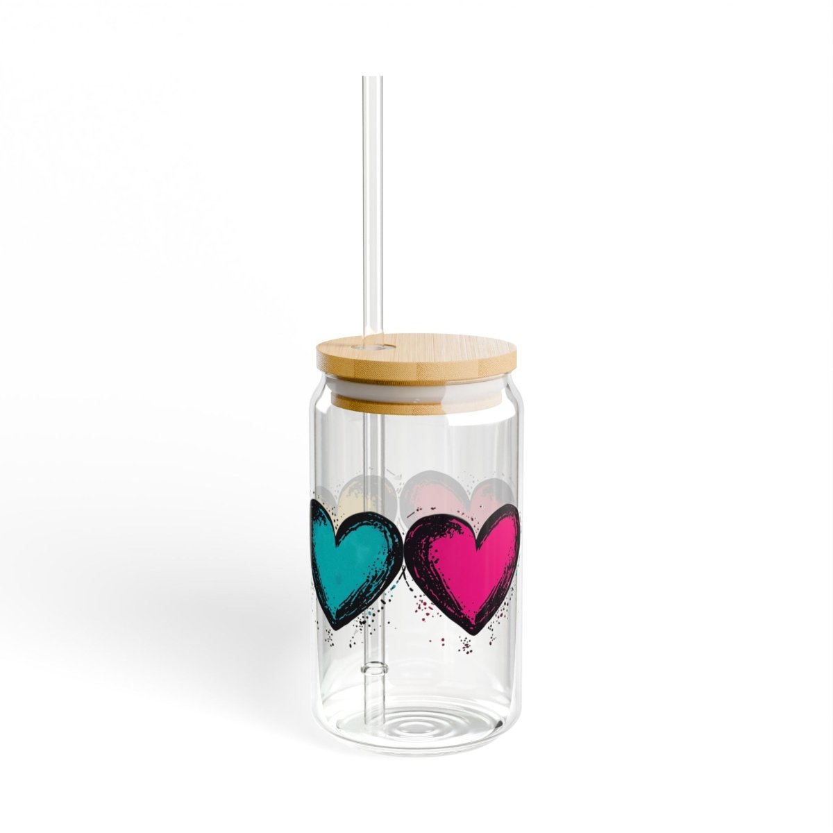Pop Hearts 16 Sipper Glass 16oz - BigSippin