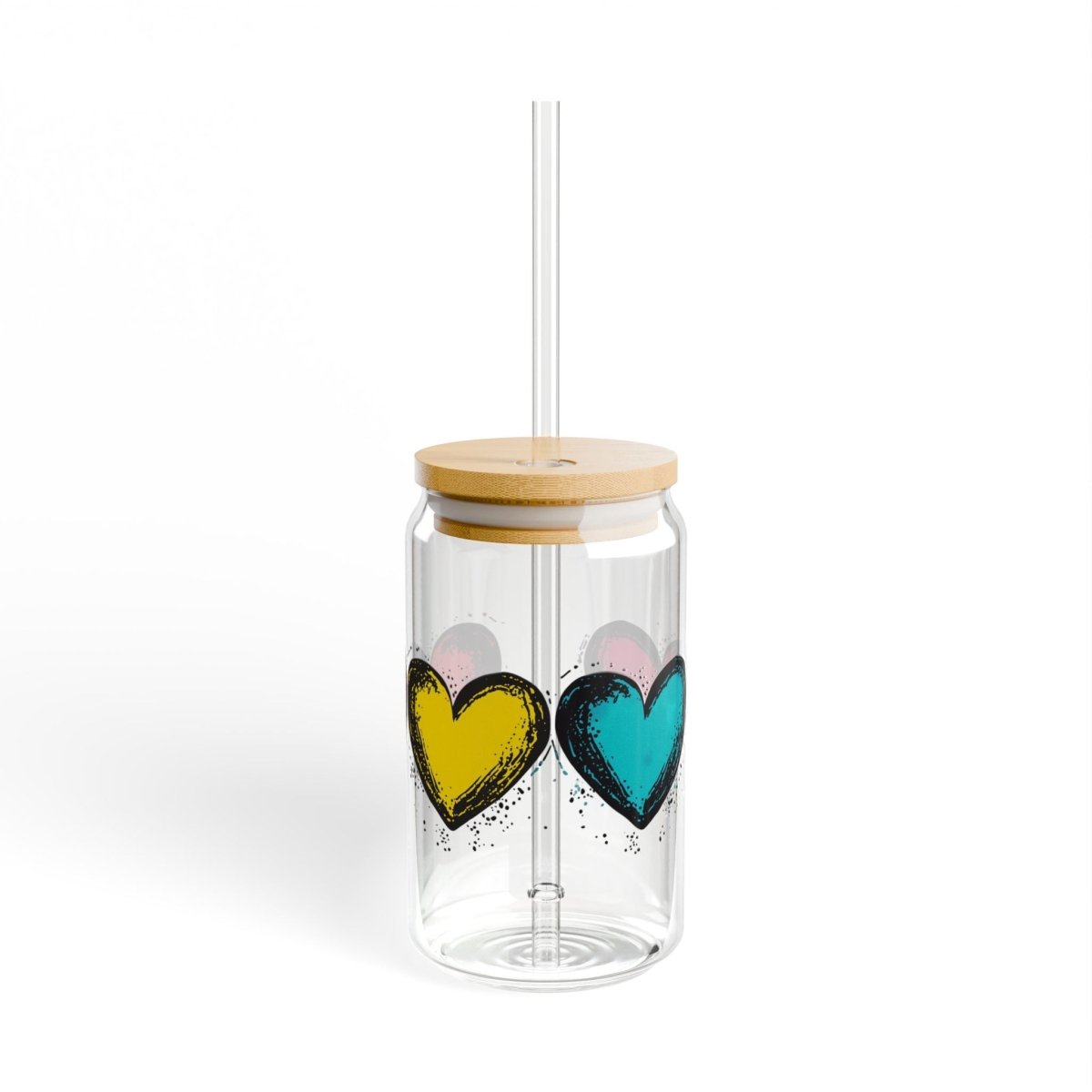 Pop Hearts 16 Sipper Glass 16oz - BigSippin