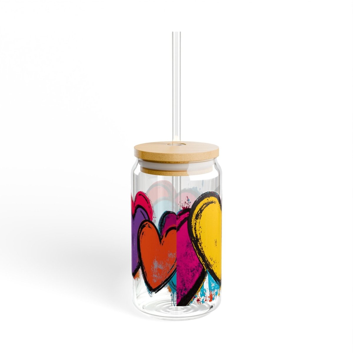 Pop Hearts 18 Sipper Glass 16oz - BigSippin
