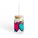 Pop Hearts 18 Sipper Glass 16oz - BigSippin