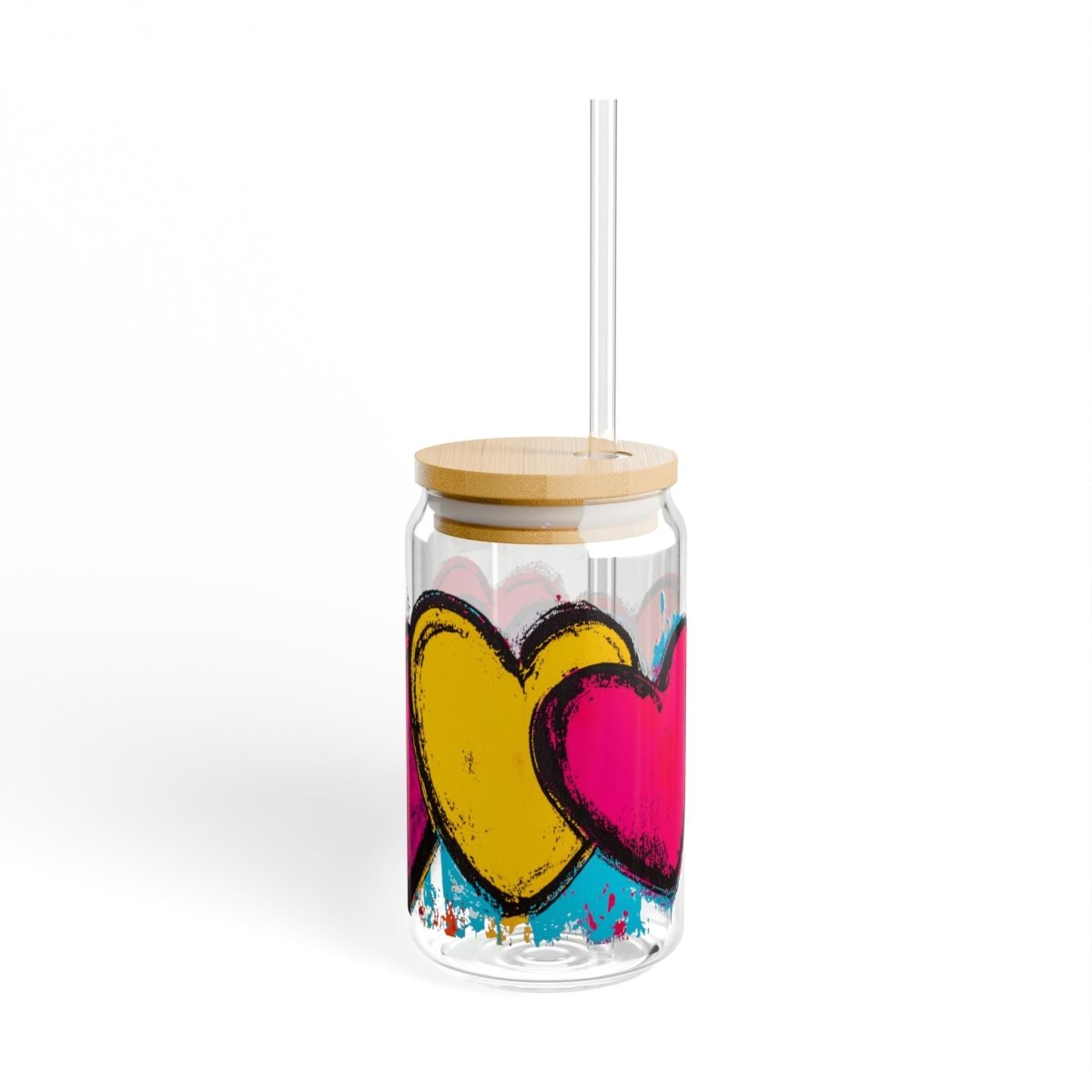 Pop Hearts 18 Sipper Glass 16oz - BigSippin