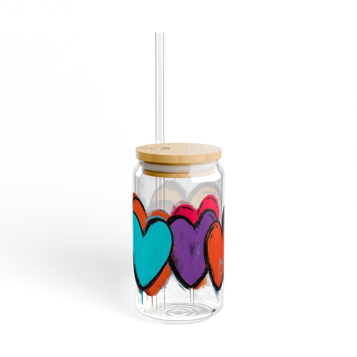 Pop Hearts 18 Sipper Glass 16oz - BigSippin