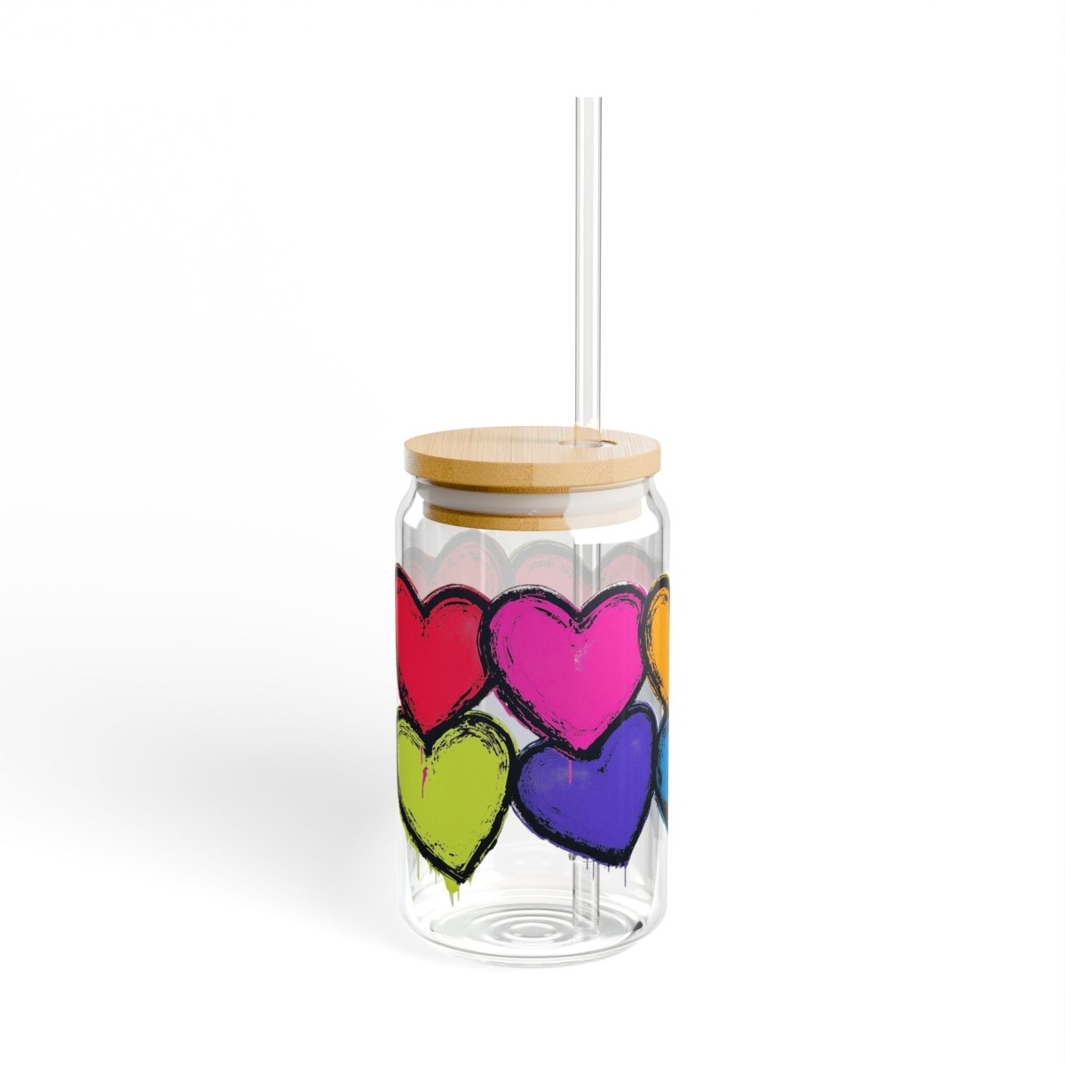 Pop Hearts 3 Sipper Glass 16oz - BigSippin