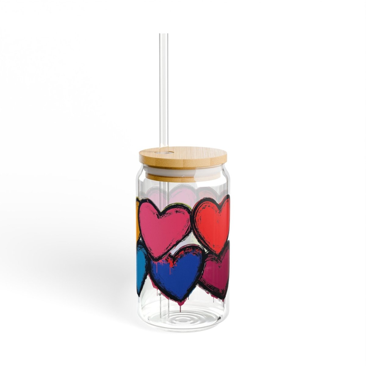 Pop Hearts 3 Sipper Glass 16oz - BigSippin