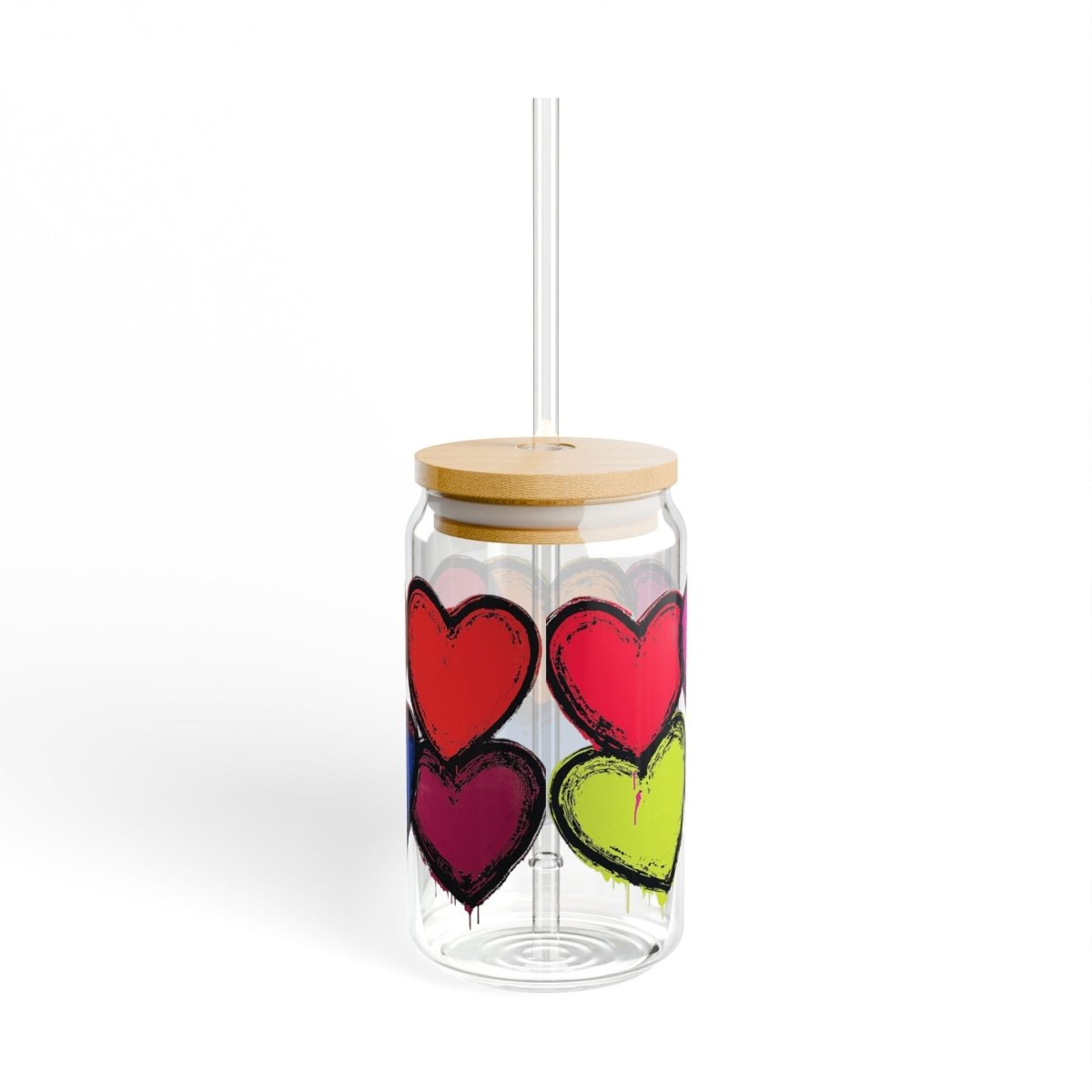 Pop Hearts 3 Sipper Glass 16oz - BigSippin