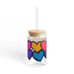 Pop Hearts 3 Sipper Glass 16oz - BigSippin