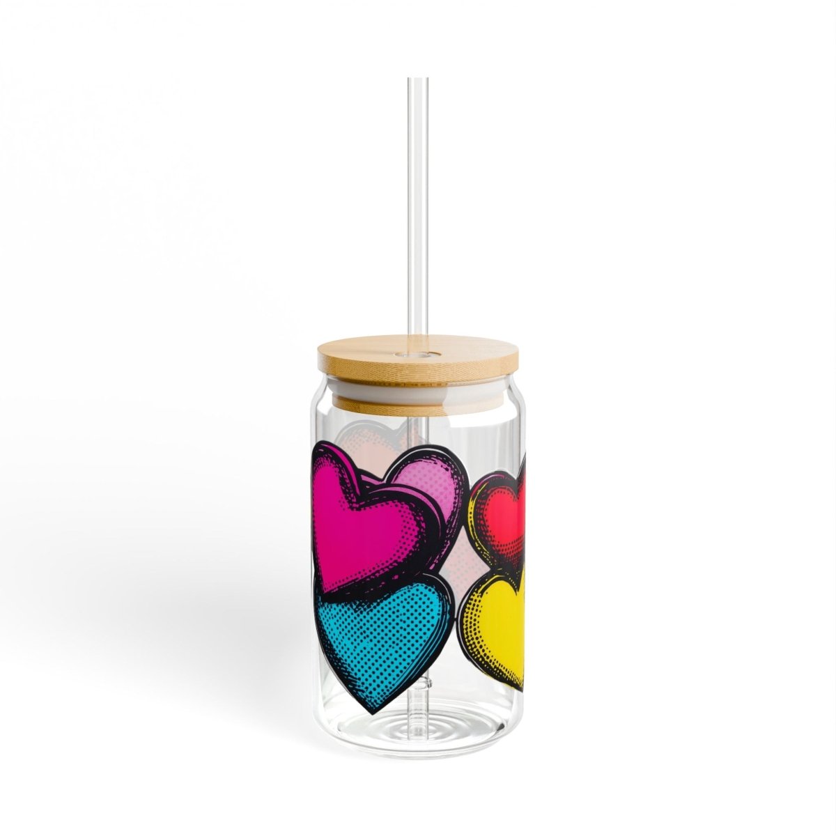 Pop Hearts 5 Sipper Glass 16oz - BigSippin