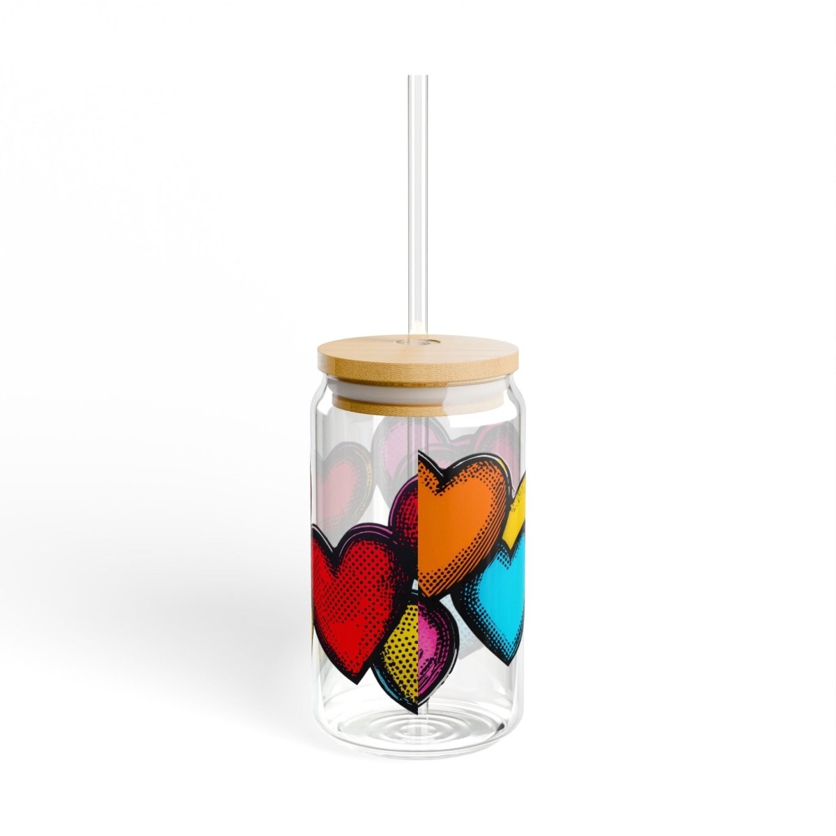 Pop Hearts 5 Sipper Glass 16oz - BigSippin