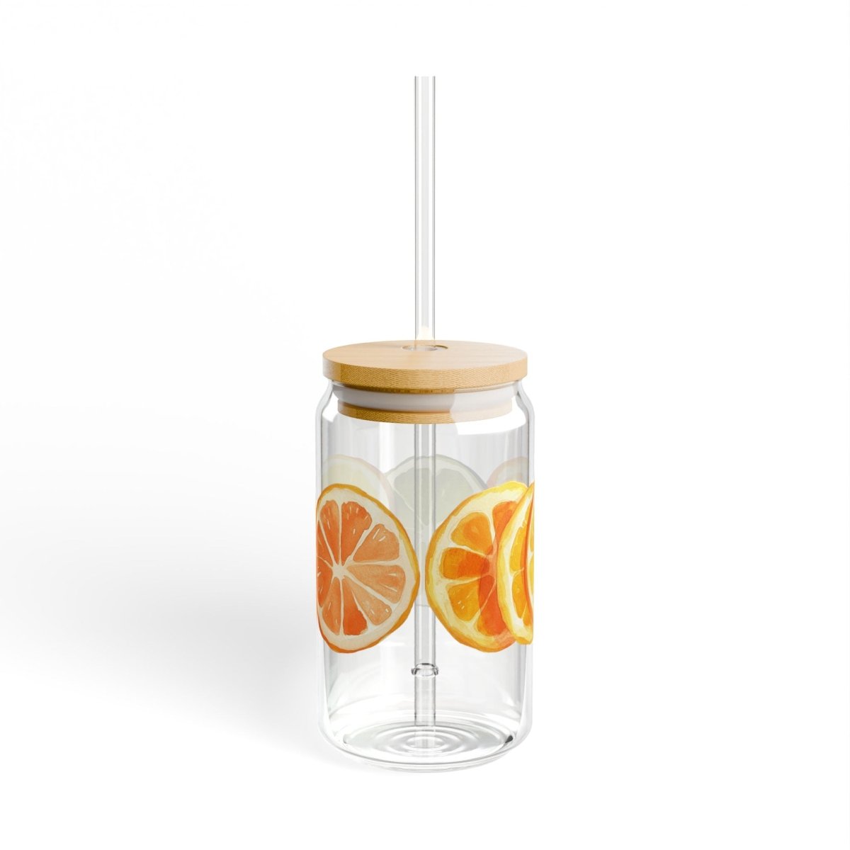 Watercolor Citrus 1 Sipper Glass 16oz - BigSippin