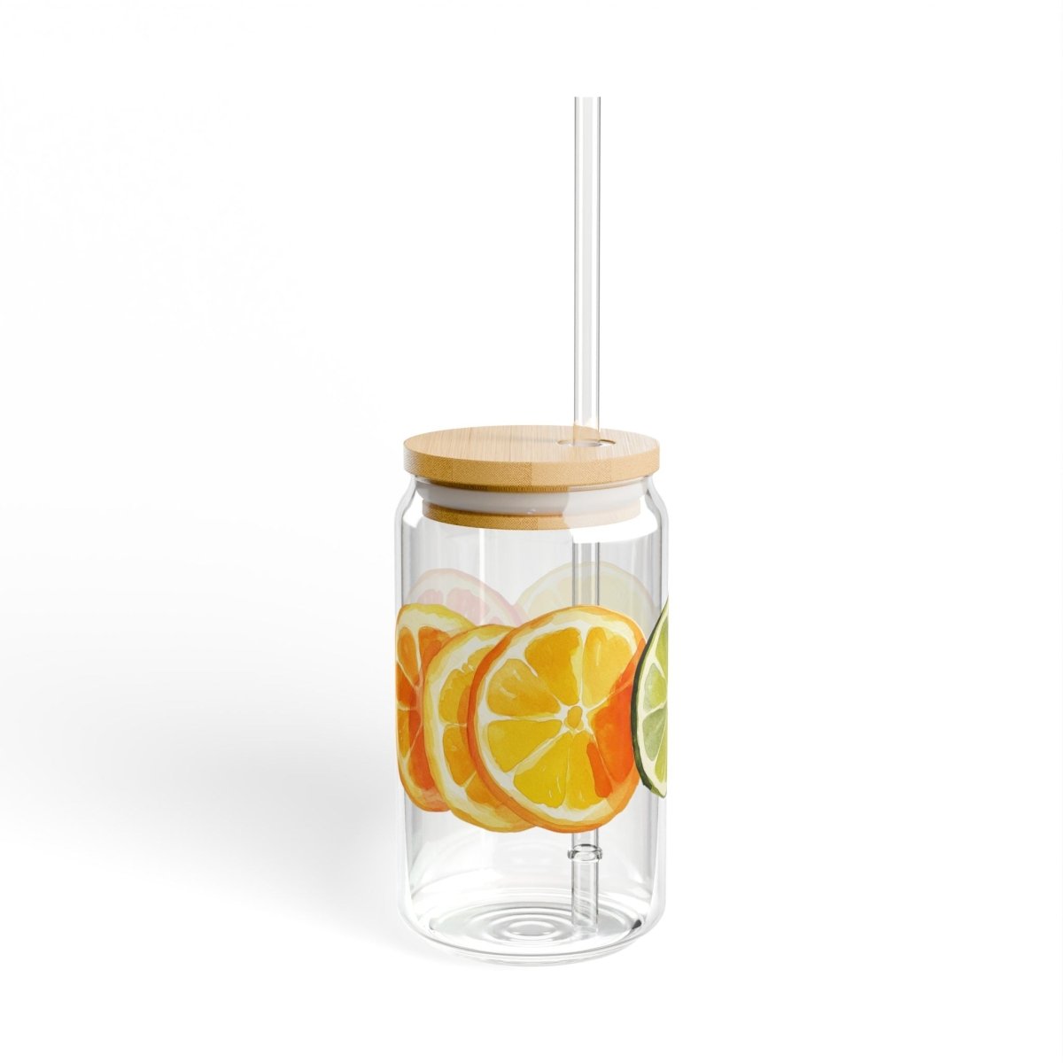 Watercolor Citrus 1 Sipper Glass 16oz - BigSippin