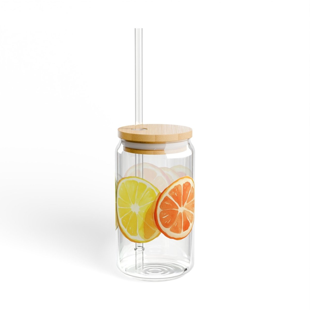 Watercolor Citrus 1 Sipper Glass 16oz - BigSippin