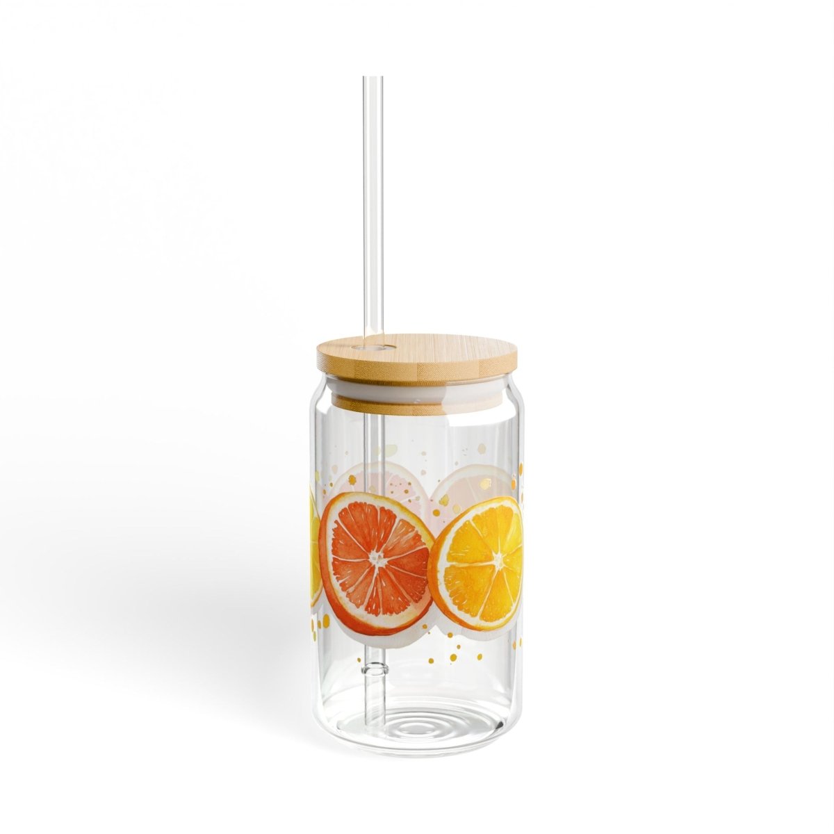 Watercolor Citrus 2 Sipper Glass 16oz - BigSippin