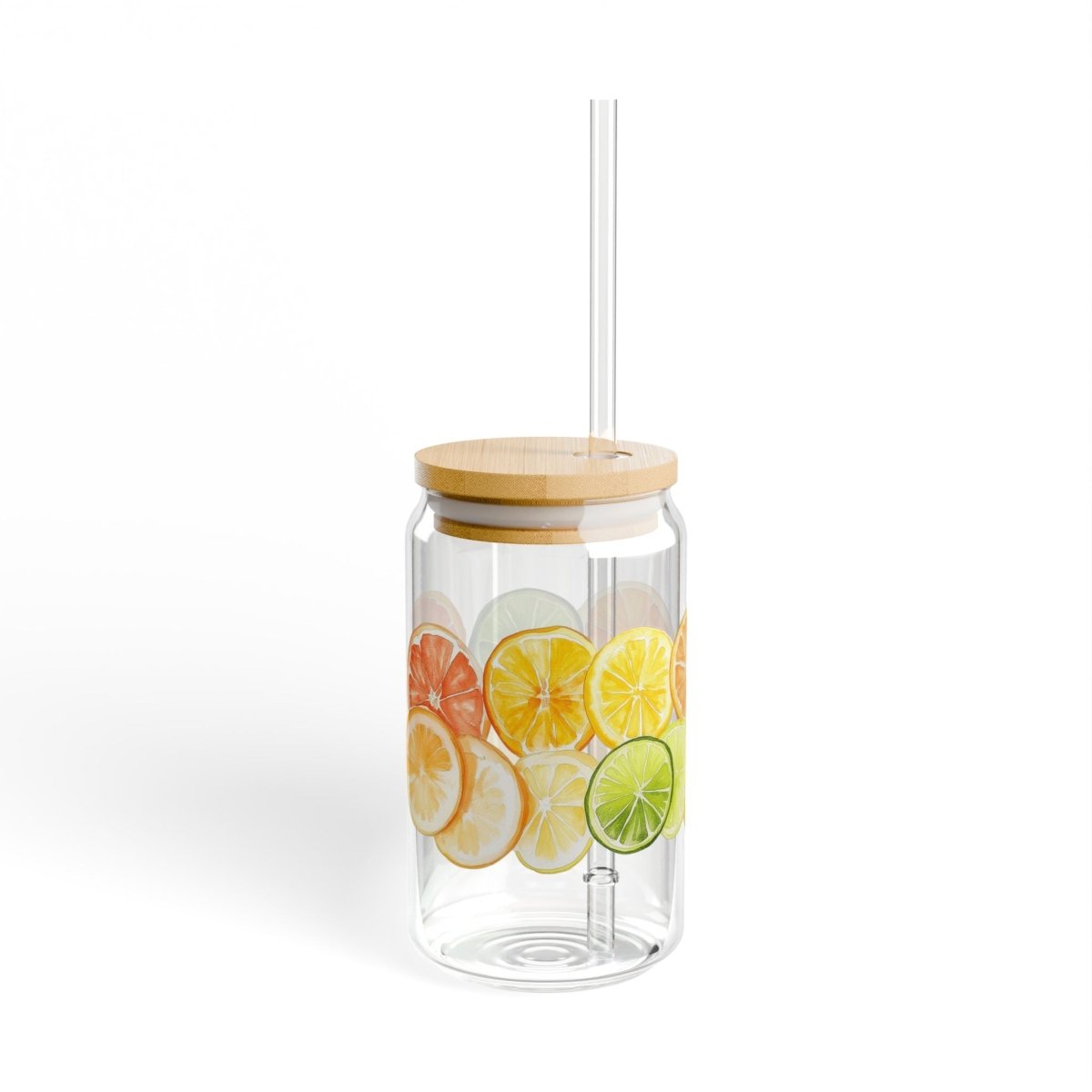 Watercolor Citrus 5 Sipper Glass 16oz - BigSippin