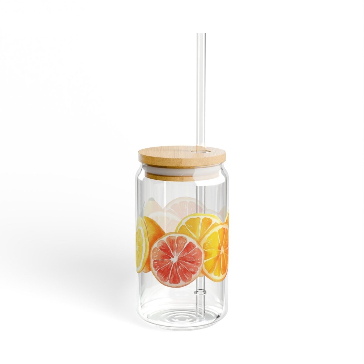 Watercolor Citrus 7 Sipper Glass 16oz - BigSippin