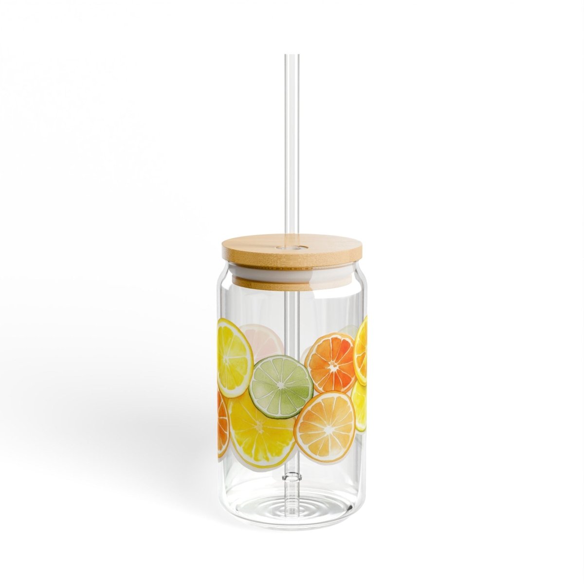 Watercolor Citrus 8 Sipper Glass 16oz - BigSippin