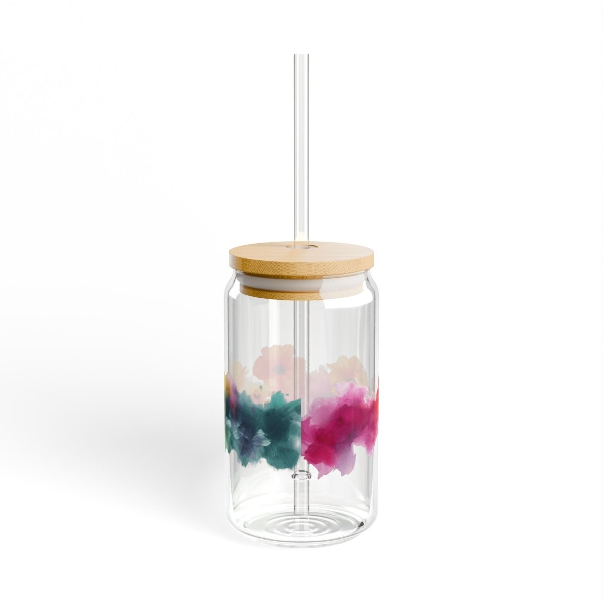 Watercolor Flowers 6 Sipper Glass 16oz - BigSippin